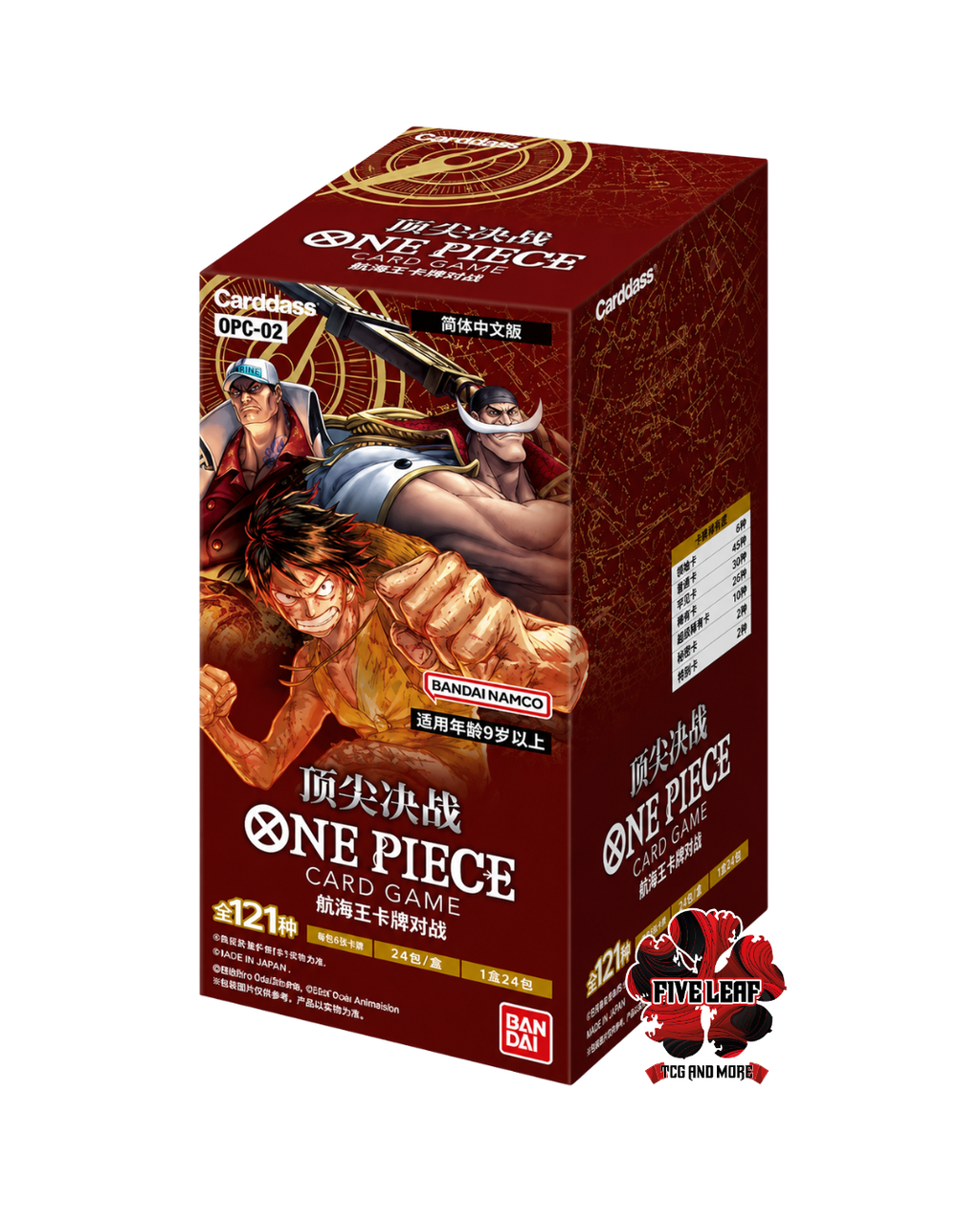 Box One Piece OP-02 opc-02  PARAMOUNT WAR - Cinese semplificato